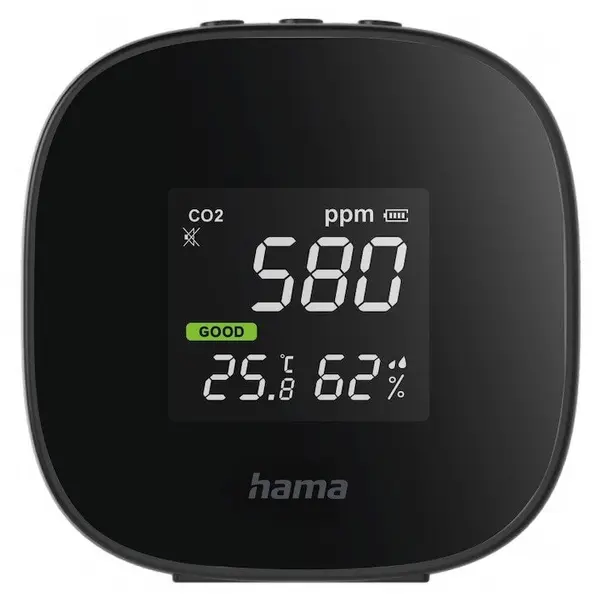 Hama Dispozitiv Hama de masurare a calitatii aerului Safe CO2, temperatura, umiditate ambientala, Negru