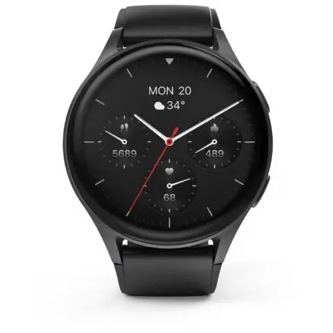 Hama Smartwatch Hama 8900, 1.43 inch, AMOLED, GPS, Asistent vocal, Negru