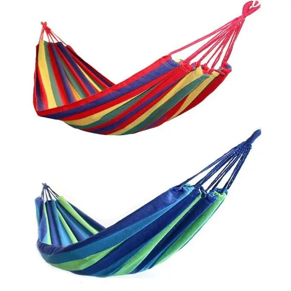 Hamac multicolor din bumbac pentru 1 persoana 180 x 80 cm