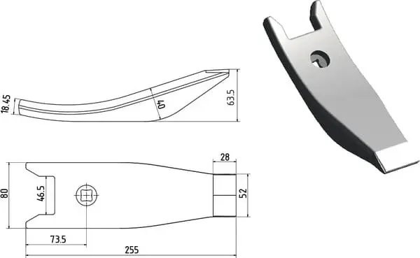 HammersMade HA1069 - Dalta - brazdar pt. Horsch echivalent 00311069