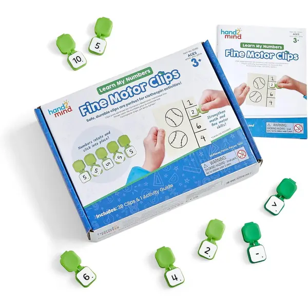 Hand2Mind Jucarie Educativa Hand2Mind Clipsuri senzoriale - Invata numerele, 38 piese, numere si simboluri matematice