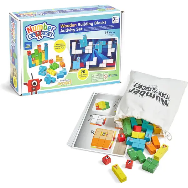 Hand2Mind Set activitati cu cuburi din lemn - Numberblocks®