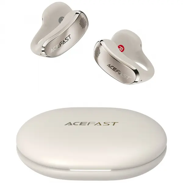 Handsfree Bluetooth Acefast Aceclip Pro, TWS, Auriu