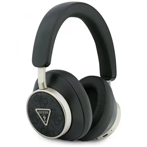 Handsfree Bluetooth Guess 4G Gold Triangle Logo, A2DP, Negru