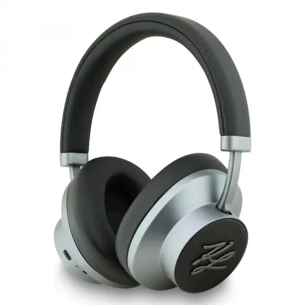 Handsfree Bluetooth Karl Lagerfeld Grained Initials, A2DP, ANC, Negru