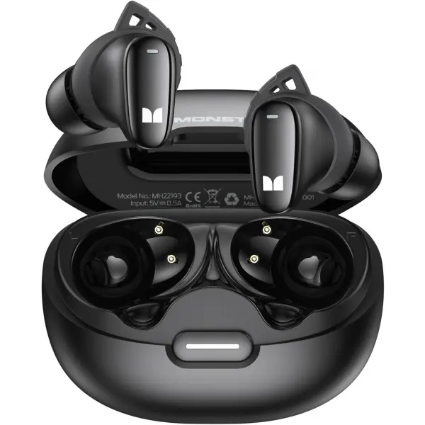 Handsfree Bluetooth Monster N-Lite 206, TWS, Negru