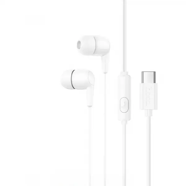 Handsfree USB-C HOCO M97, Alb