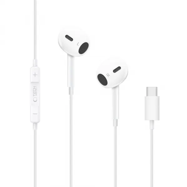 Handsfree USB-C Tech-Protect Ultraboost Core G2, Alb