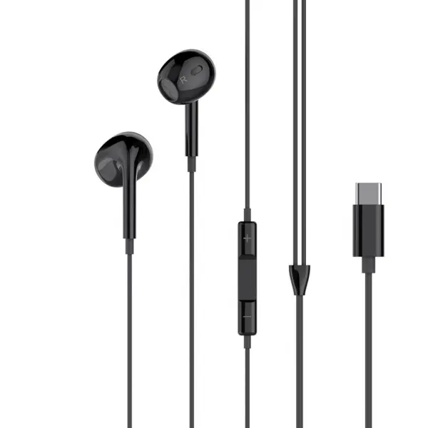 Handsfree USB-C XO Design EP74, Negru