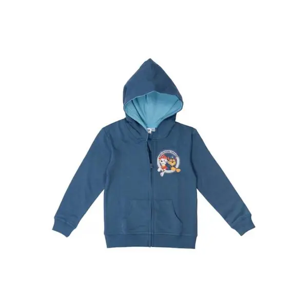 Hanorac copii cu gluga si buzunare frontale, albastru, 100% bumbac, Paw Patrol Engros