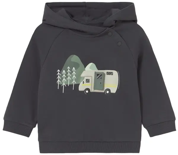 Hanorac cu mânecă lungă Mayoral - Motive de camping, gri,12 luni