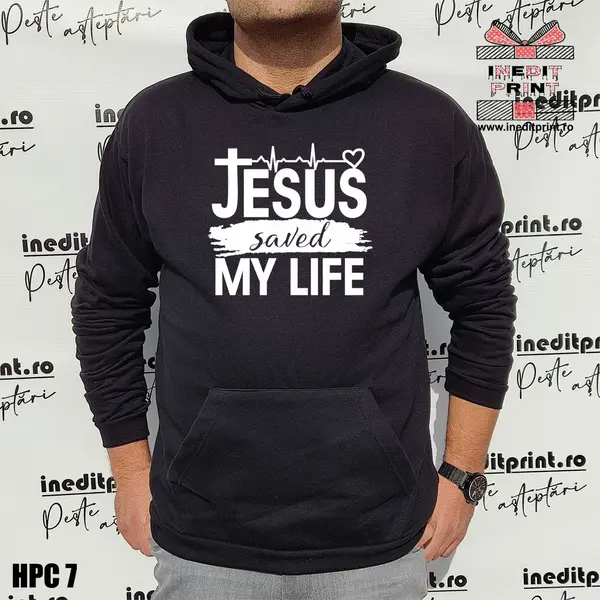 Hanorac Jesus saved my life HPC7 9-10 ani, Gri
