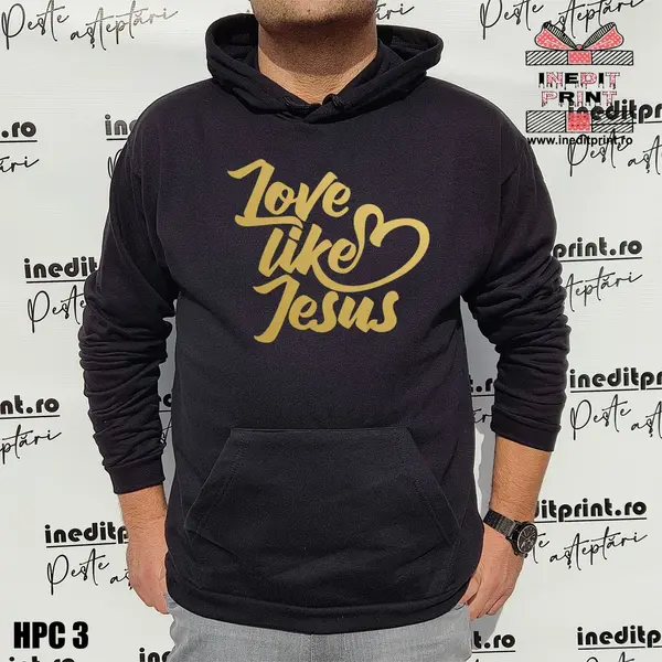 Hanorac Love like Jesus HPC3 5-6 ani, Gri