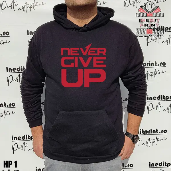 Hanorac Never give up HP1 2XL, Gri