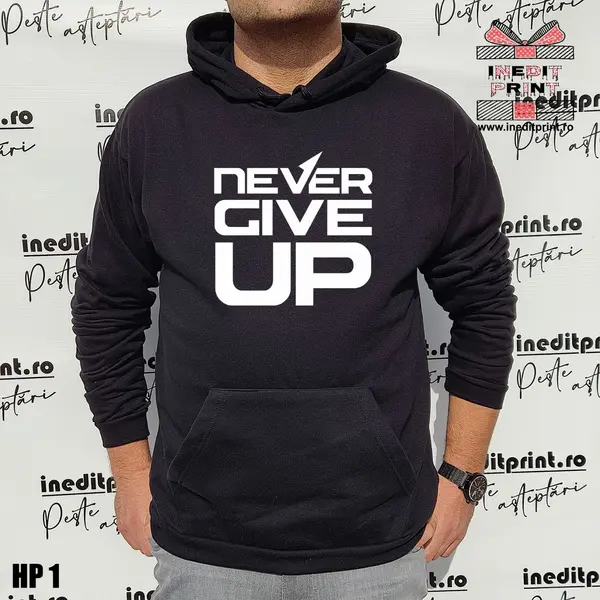 Hanorac Never give up HP1 XL, Negru