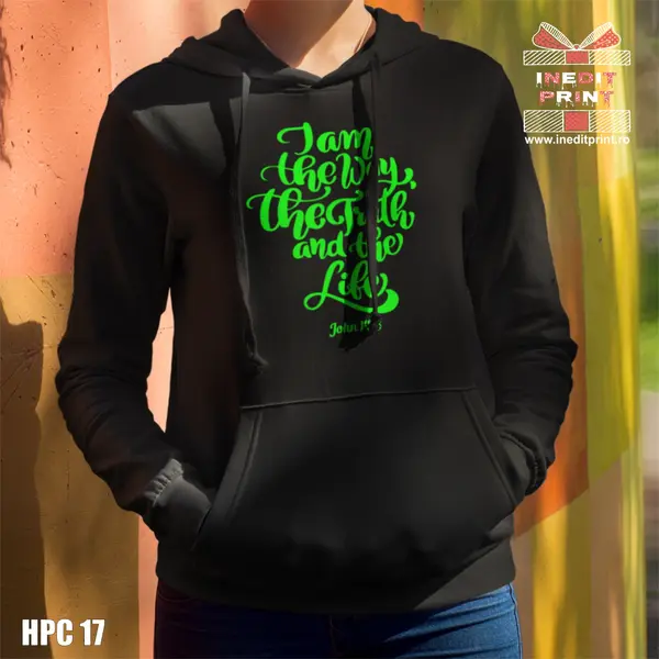 Hanorac Verset John 14:6 HPC17 3XL, Gri