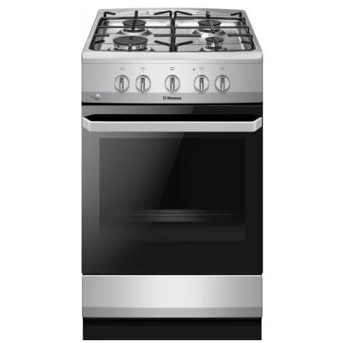 hansa Aragaz cu gaz Hansa, 50 cm, 4 arzatoare, 2 functii, grill, aprindere electrica, siguranta, capac email, 67 L, clasa A, inox
