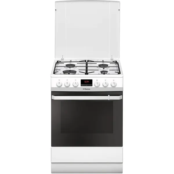 hansa Aragaz Hansa FCMW68299, 4 arzatoare, Mixt, Grill, Clasa A, 60 cm, Alb