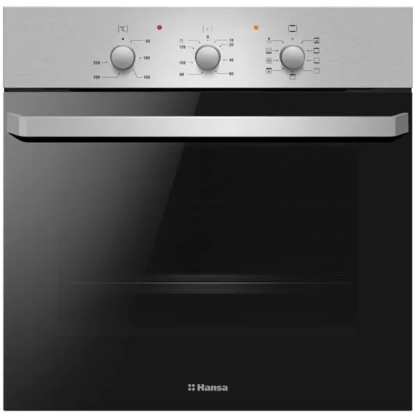 hansa Cuptor electric incorporabil Hansa BOEI681621, clasa A, 62 litri, 8 functii, grill, ventilator, timer, decongelare, incalzire rapida, SteamCleaning, retete pe usa, 2900 W, argintiu