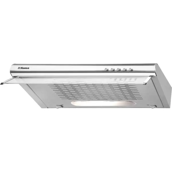 hansa Hota traditionala Hansa, 60 cm, 200 cm3/h, 1 motor, 1 filtru aluminiu, 3 trepte, iluminare, argintiu