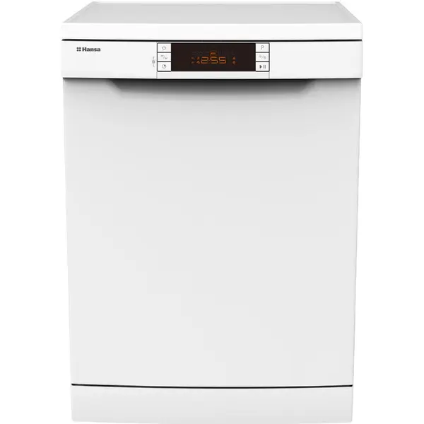 hansa Masina de spalat vase independenta Hansa ZWM 627 WEB, 14 seturi, 7 programe, Clasa E, ZoneWash, Start intarziat, Display LED, 60 cm, Alb