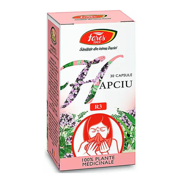 Hapciu - raceala si gripa, R3, capsule Fares