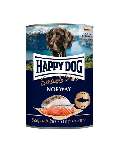 HAPPY DOG Sensible Norway cu Pește 400 g Hrană umedă pentru câini