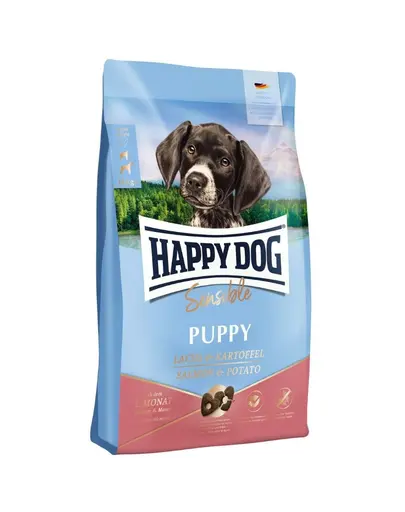 HAPPY DOG Sensible Puppy Somon și cartof 4 kg hrană uscată pentru căței