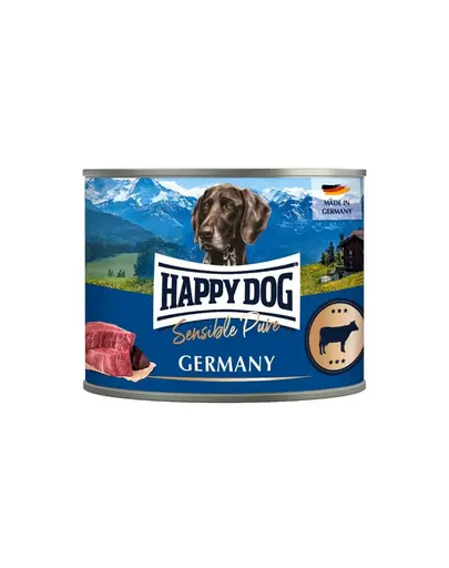 HAPPY DOG Sensible Pure Germany Hrană umedă pentru câini cu carne de vită 200 g