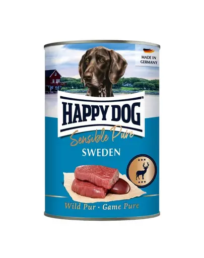 HAPPY DOG Sensible Pure Sweden Vânat 400 g hrană umedă pentru câini