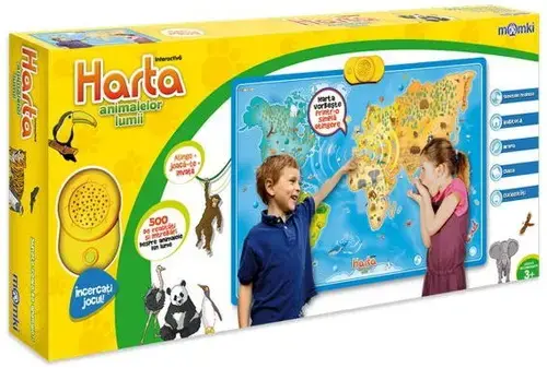 Harta interactiva cu animale Momki ZN0003