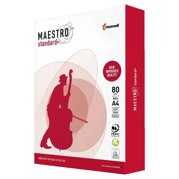 Hartie copiator A4 80g/mp Maestro Standard+ 500coli/top 5top/cut Hartie copiator A4 80g/mp Maestro Standard+ 500coli/top 5top/cut