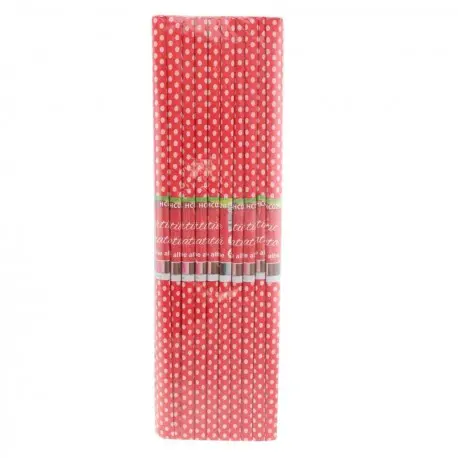 Hartie creponata 0.5x2m, Daco, printata buline albe