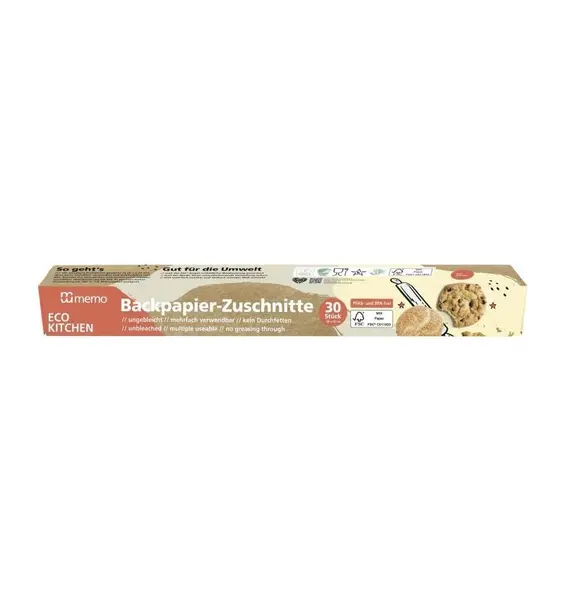Hartie de copt pretaiata - memo ECO KITCHEN
