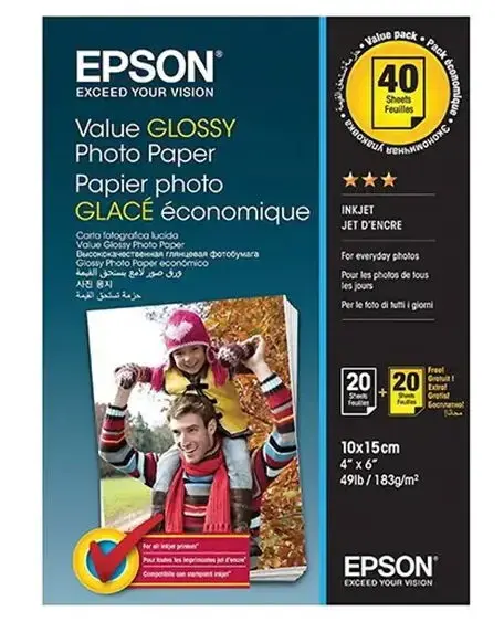 Hartie foto EPSON C13S400044, 10x15cm, 40 coli