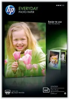 Hartie Foto HP Everyday Glossy, 10 x 15 cm (100 coli)