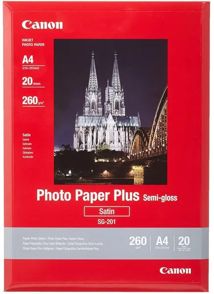 Hârtie fotografică Canon - SG-201, A4, 260 g/m2, Semi-glossy