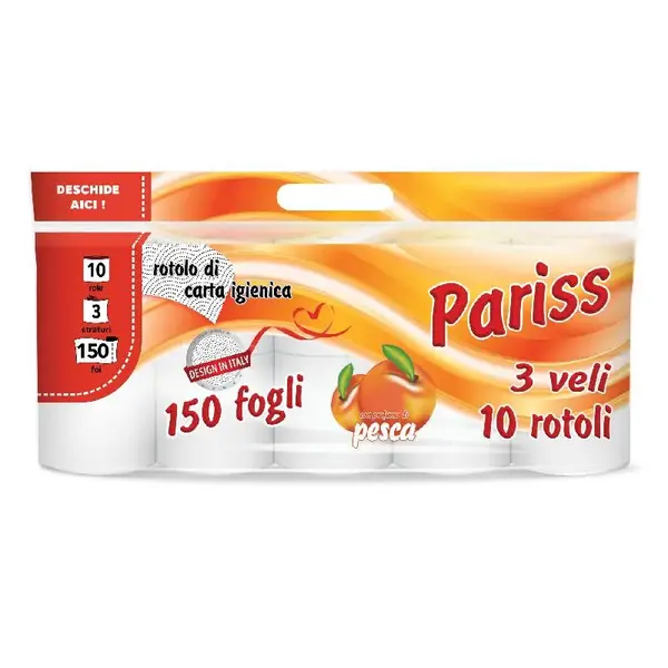 Hartie igienica 3 straturi 10 role/set Pariss Hartie igienica 3 straturi 10 role/set Pariss