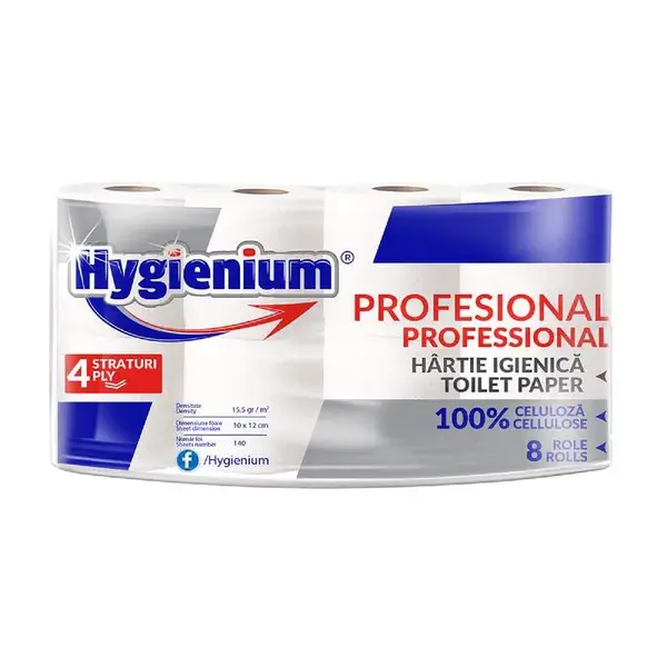 Hartie igienica 4 straturi 8 role Hygienium Hartie igienica 4 straturi 8 role Hygienium