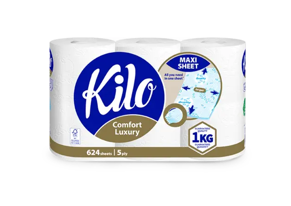 Hartie igienica 5 straturi 6 role/set Kilo Confort Hartie igienica 5 straturi 6 role/set Kilo Confort