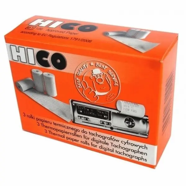 Hartie Tahografica pentru Tahograf Digital, 3 Role, Hico