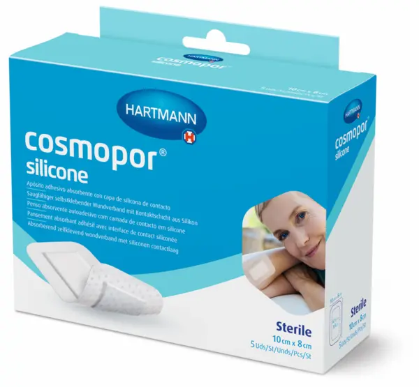 Hartmann Cosmopor Silicone Plasturi autoadezivi 10 cm x 8 cm 5 bucati