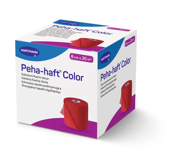 HARTMANN Peha-Haft Color Rosu 8 cm x 20 m – Fasa elastica autoadeziva