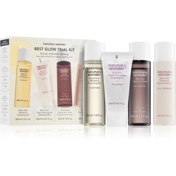 Haruharu Wonder Best Glow Trial Kit Seturi pentru voiaj pentru luminozitate si hidratare
