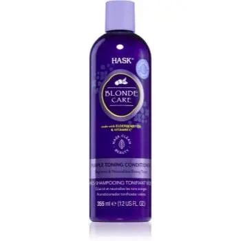 HASK Blonde Care Purple Shampoo balsam pentru păr blond neutralizeaza tonurile de galben