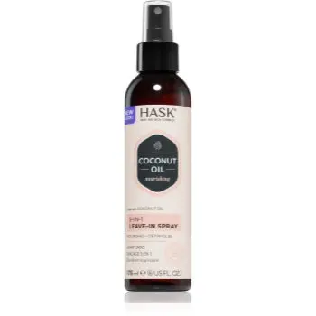 HASK Monoi Coconut Oil spray care nu necesita clatire pentru un par stralucitor si catifelat