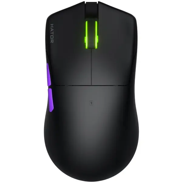 HATOR Mouse gaming wireless Hator Pulsar 3 Ultra 8K+4K, 30K DPI, senzor Optical PixArt PAW 3950, switch HATOR Optical 100M, side switch Kailh 3M, negru