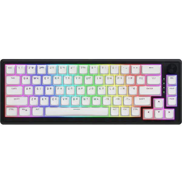 HATOR Tastatura Hator Skyfall Mag Ultima 65, Wireless 2.4Ghz, Alb-negru