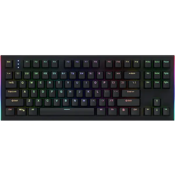 HATOR Tastatura mecanica cu fir pentru gaming Hator Gravity X TKL, RGB, USB, switch HATOR Aurum Orange Linear rev.2.0, Negru