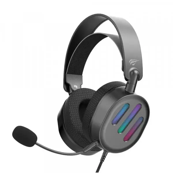 HAVIT CCasti gaming cu Microfon, 50mm, USB, Cablu 2m, Havit H2038U, RGB, Negru